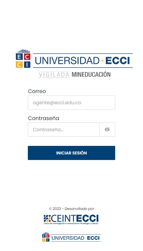 Captura de pantalla del proyecto Chatbot Universidad ECCI